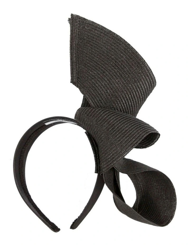 Black Sculptural Fascinator Headband by Max Alexander MA1022B image 3