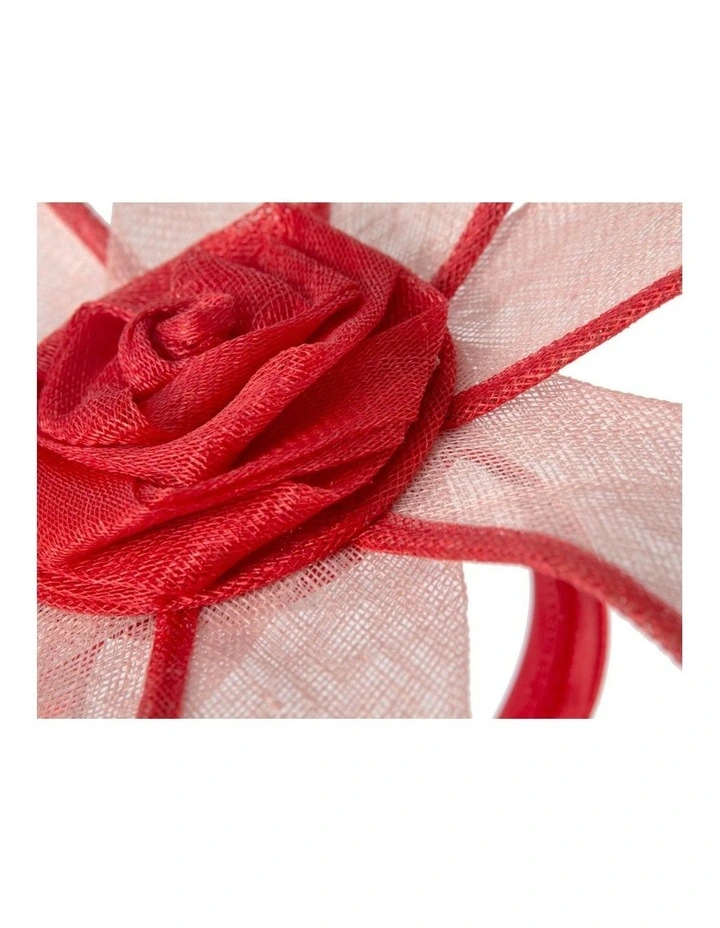 Pink & Red Sinamay Fascinator by Max Alexander MA1003PIR image 3