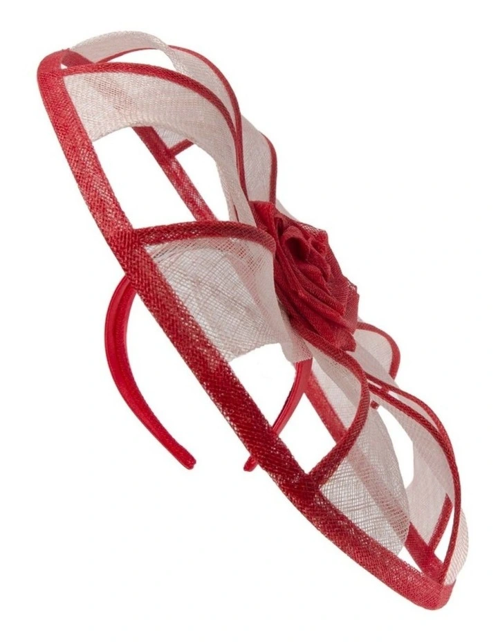 Pink & Red Sinamay Fascinator by Max Alexander MA1003PIR image 4