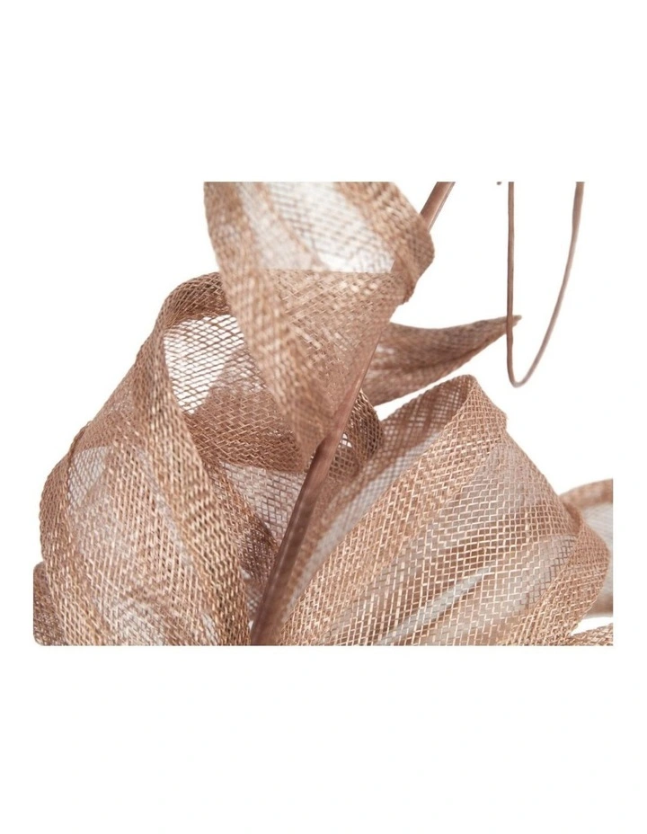 Taupe Sinamay Fascinator by Max Alexander MA1020TP image 2