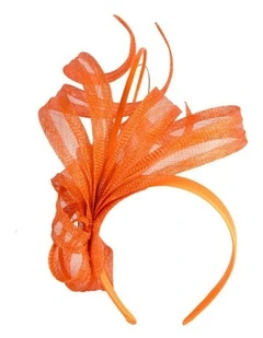Orange Sinamay Fascinator by Max Alexander MA1020OR