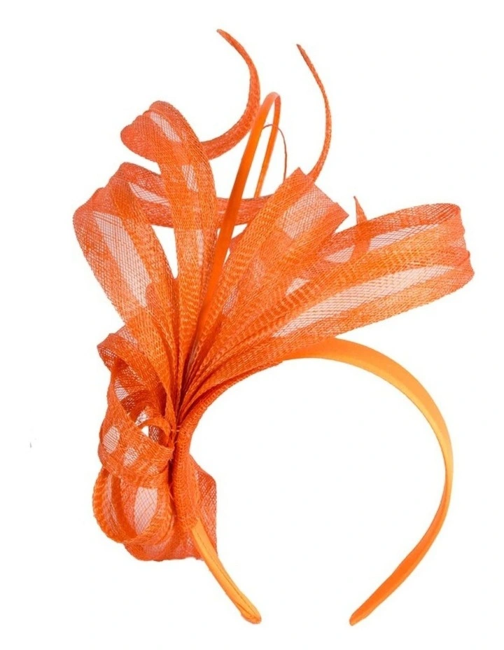 Orange Sinamay Fascinator by Max Alexander MA1020OR image 1
