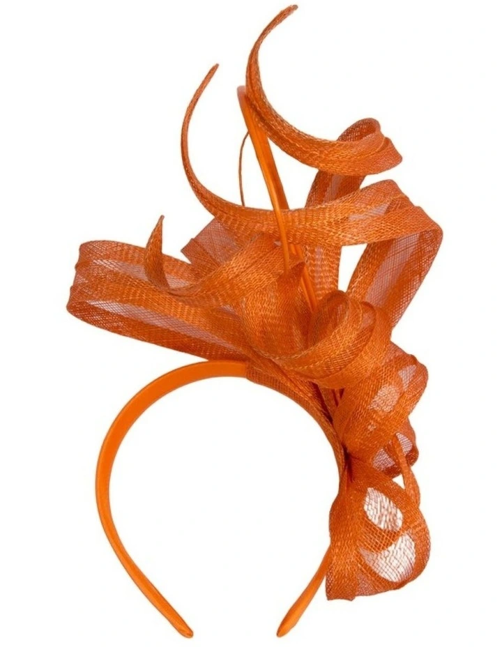 Orange Sinamay Fascinator by Max Alexander MA1020OR image 3