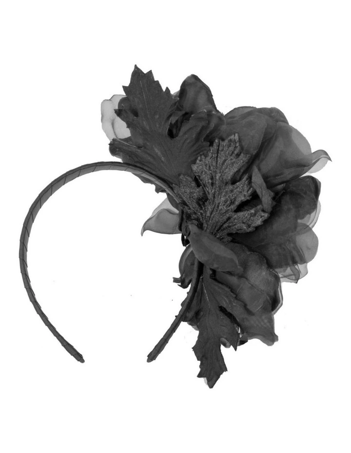 Black flower fascinator by Fillies Collection F653B image 3