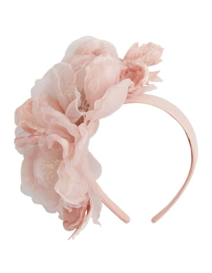 Pink flower fascinator by Fillies Collection F653PI image 1