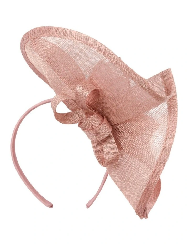 Dusty Pink Sinamay Fascinator with Rose Detail by Max Alexander MA1015DP image 3