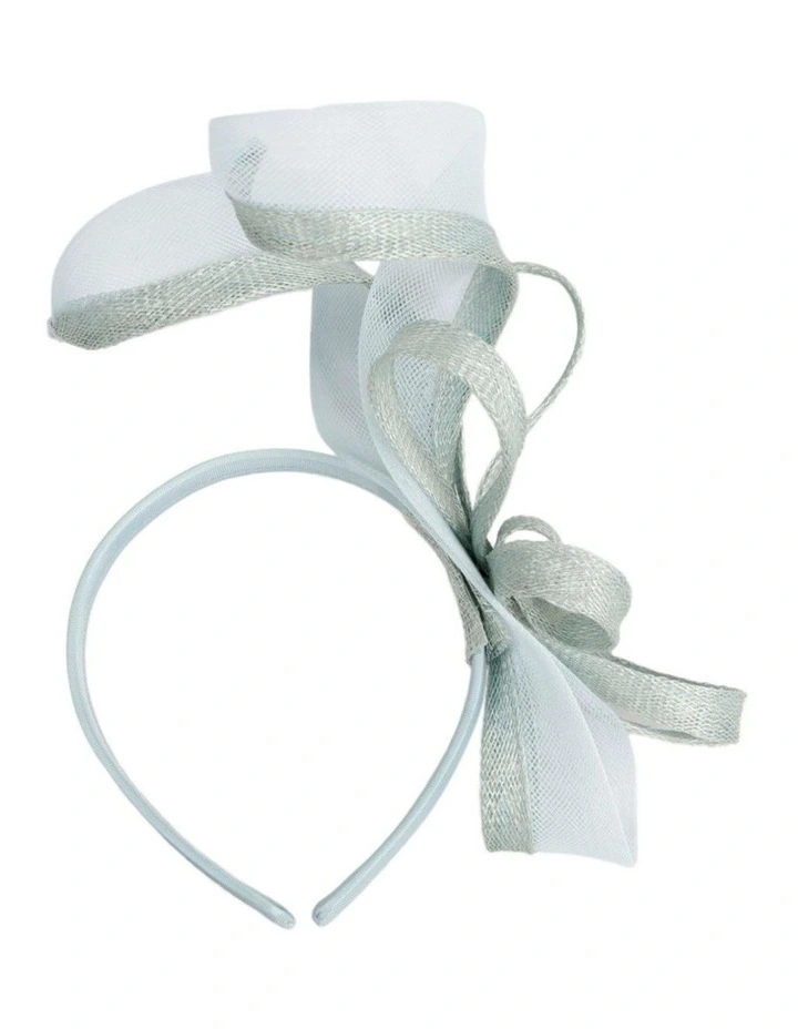 Petite Light Blue Sinamay Fascinator by Max Alexander MA1028LBL image 3