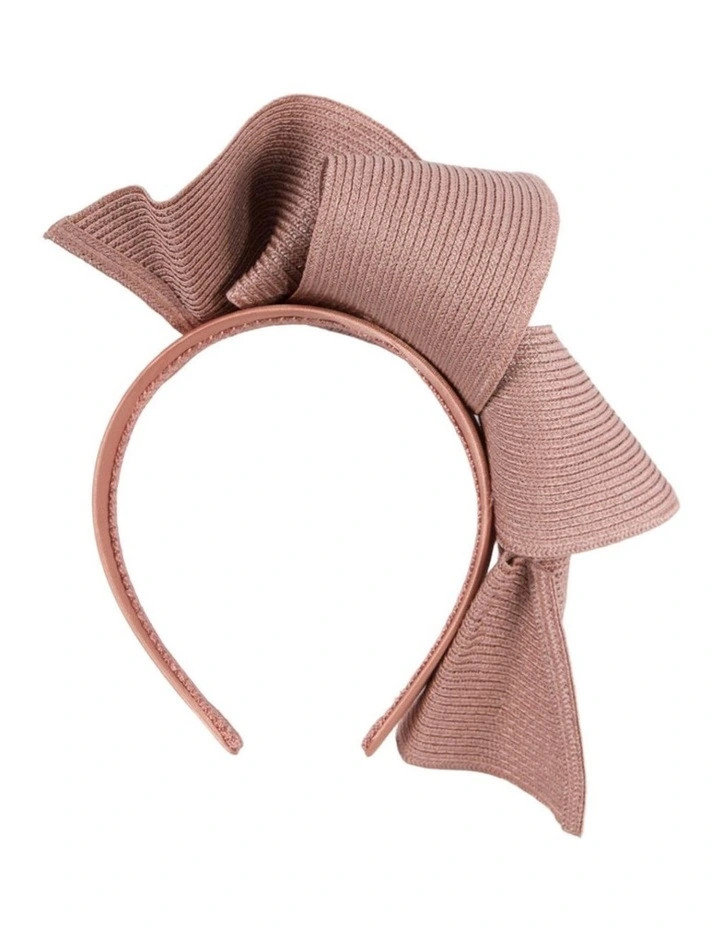 Large taupe wave racing fascinator by Max Alexander MA955TP image 3