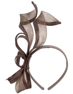 Petite Chocolate Sinamay Fascinator by Max Alexander MA1028BR