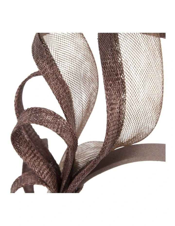 Petite Chocolate Sinamay Fascinator by Max Alexander MA1028BR image 2