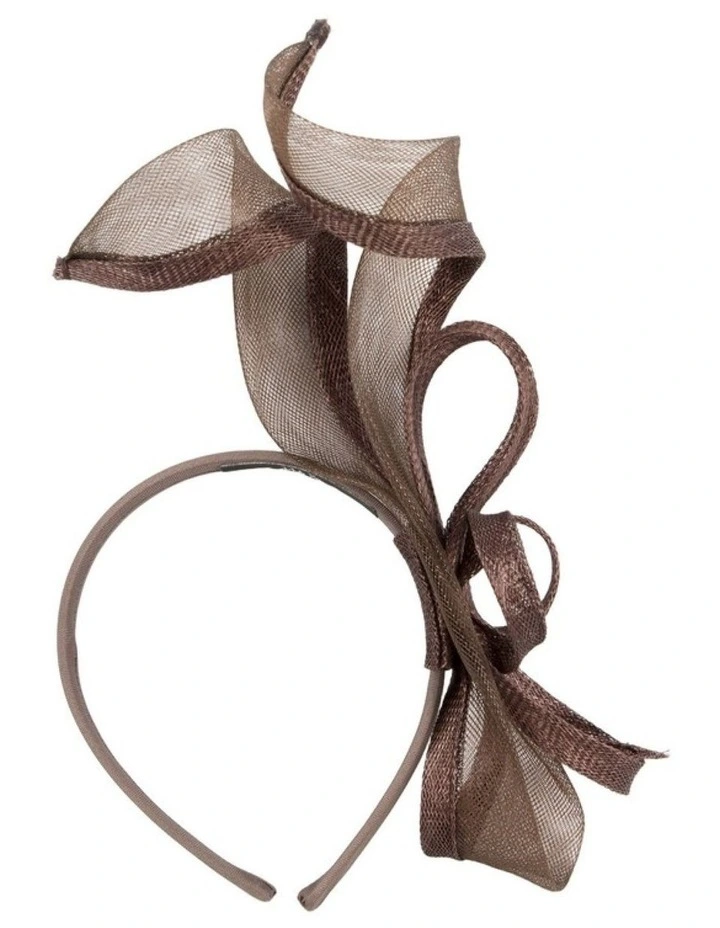 Petite Chocolate Sinamay Fascinator by Max Alexander MA1028BR image 3