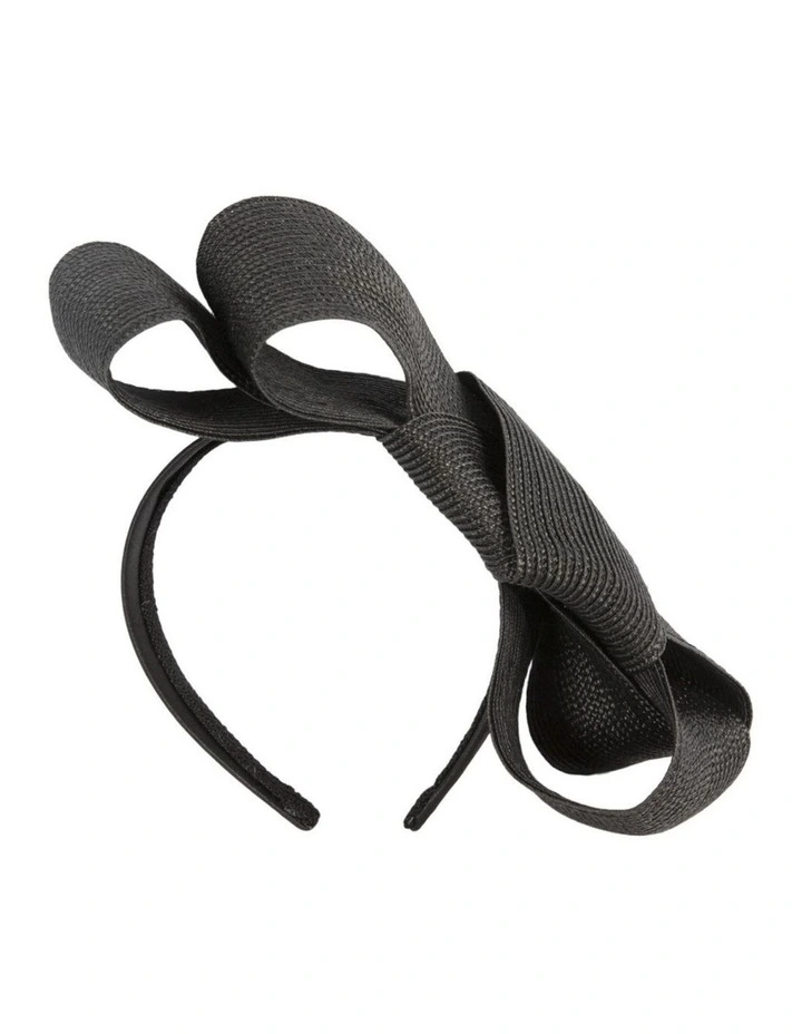Black Sculptural Bow Headband by Max Alexander MA1027B image 3