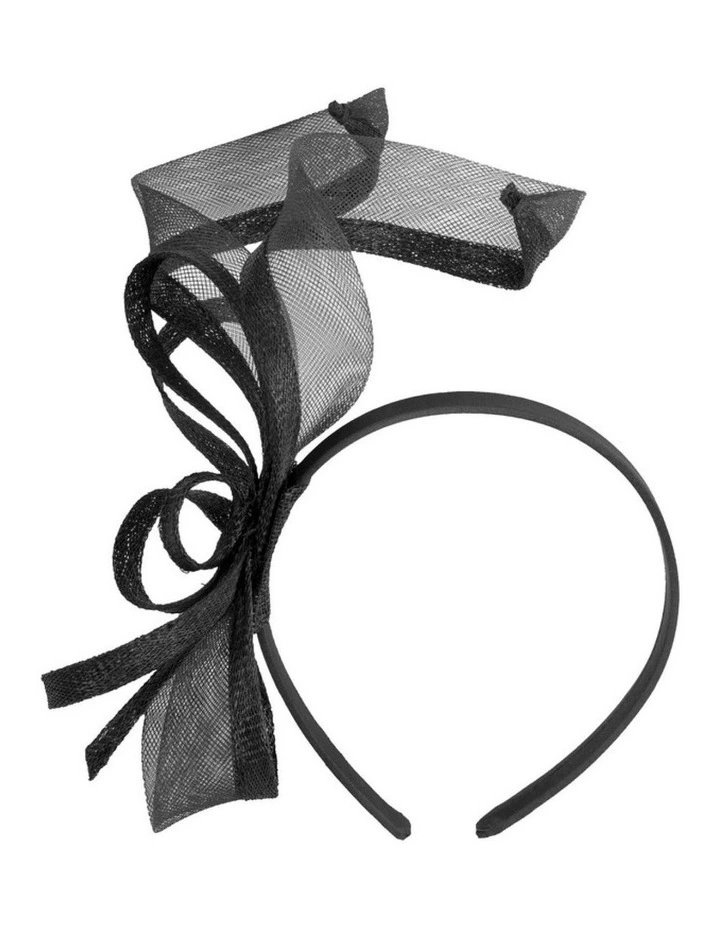 Petite Black Sinamay Fascinator by Max Alexander MA1028B image 1
