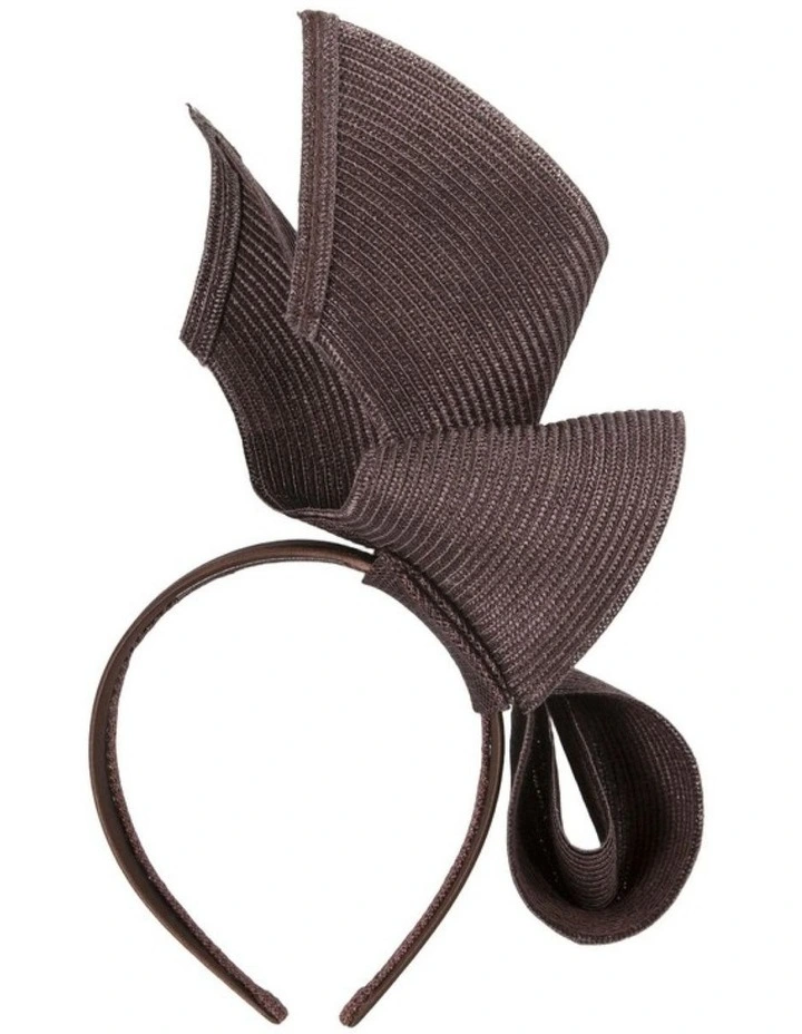 Chocolate Sculptural Fascinator Headband by Max Alexander MA1022BR image 3