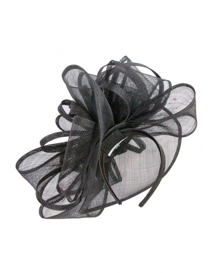 Black Sinamay Fascinator by Max Alexander MA1002B image 1