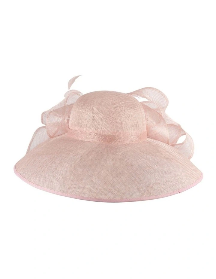Large light pink sinamay fashion hat by Max Alexander MA988LPI image 2