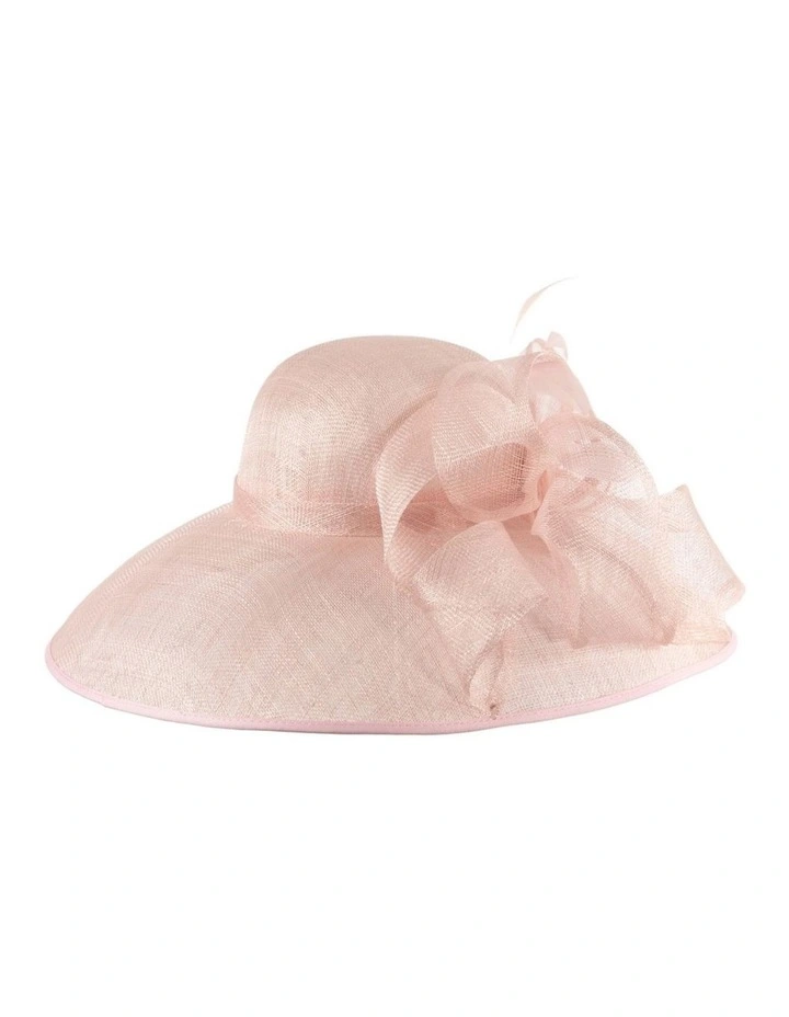 Large light pink sinamay fashion hat by Max Alexander MA988LPI image 5