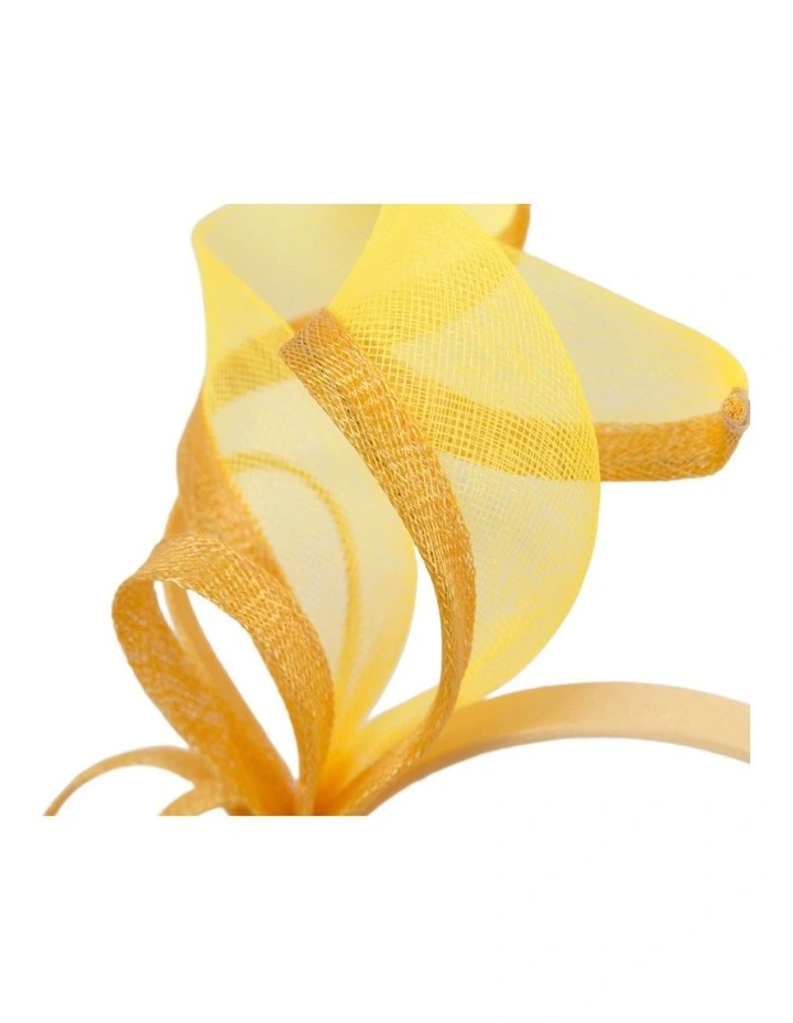 Petite Yellow Sinamay Fascinator by Max Alexander MA1028Y image 2