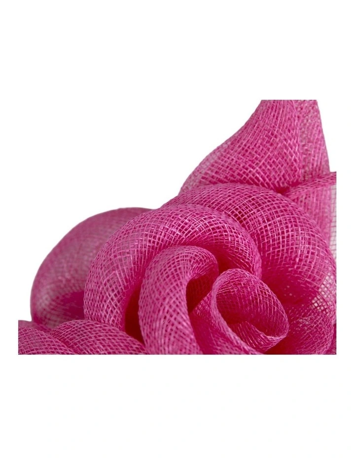 Large fuchsia sinamay  flower fascinator by Max Alexander MA1007F image 2