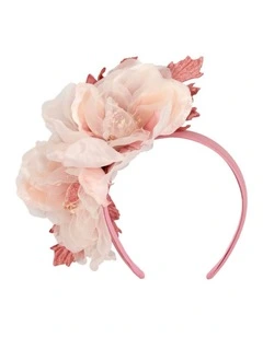 Dusty Pink flower fascinator by Fillies Collection F653DP