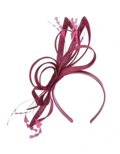 Wine Sinamay Fascinator by Max Alexander MA1023WN