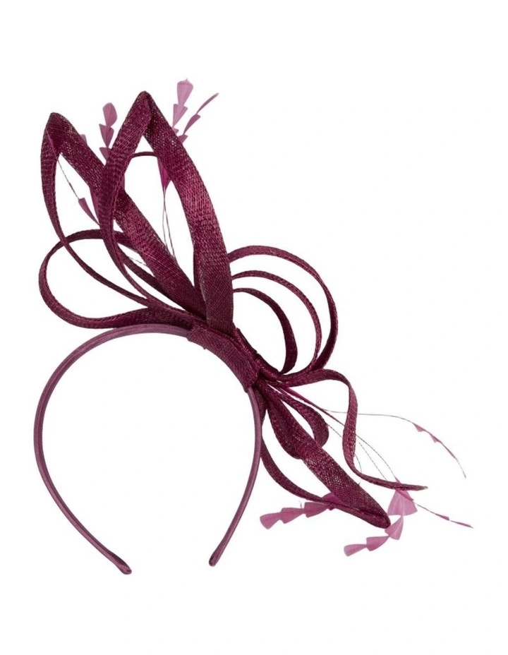 Wine Sinamay Fascinator by Max Alexander MA1023WN image 3