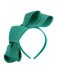 Teal Sculptural Bow Headband by Max Alexander MA1027TE