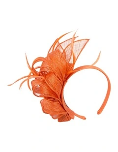 Orange Sinamay Fascinator by Max Alexander MA1024OR