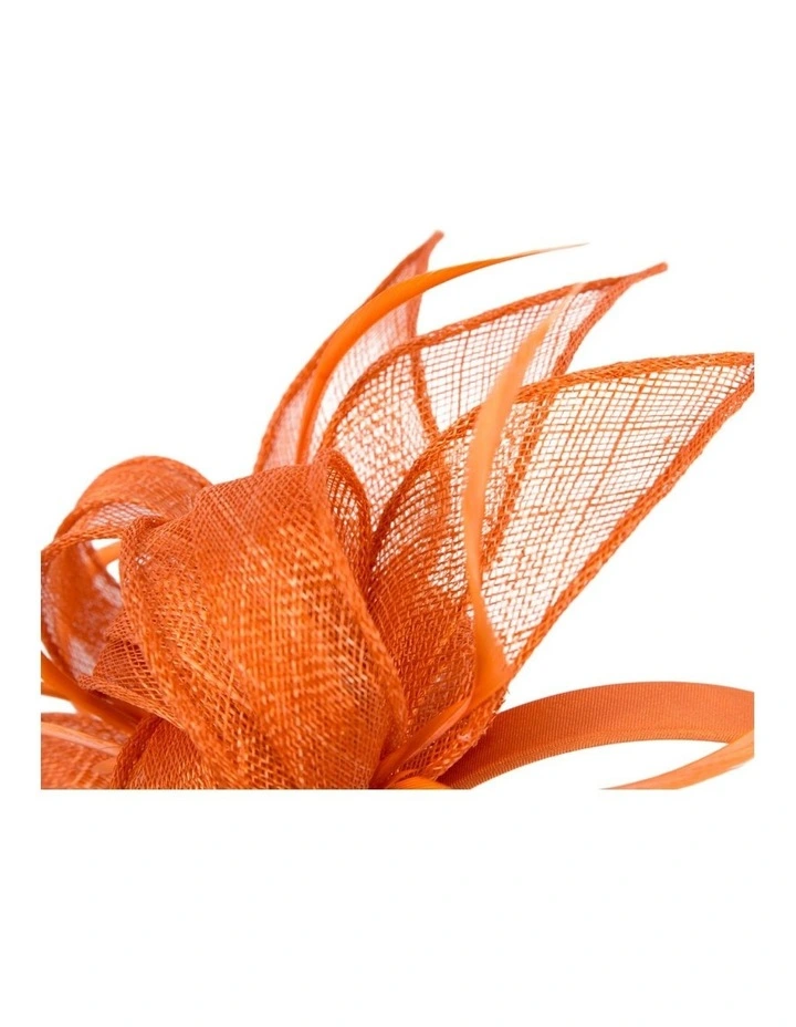 Orange Sinamay Fascinator by Max Alexander MA1024OR image 2