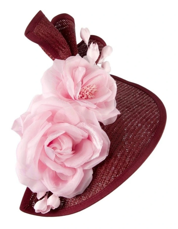 Wine & Pink racing fascinator by Fillies Collection S315WPI image 2