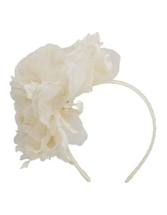 Ivory flower fascinator by Fillies Collection F653C