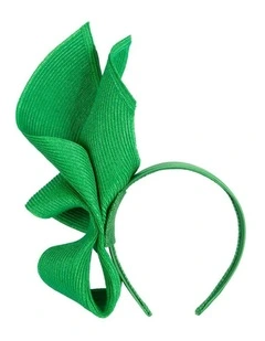 Green Sculptural Fascinator Headband by Max Alexander MA1022GRN