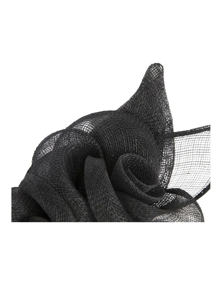 Large black sinamay  flower fascinator by Max Alexander MA1007B image 2