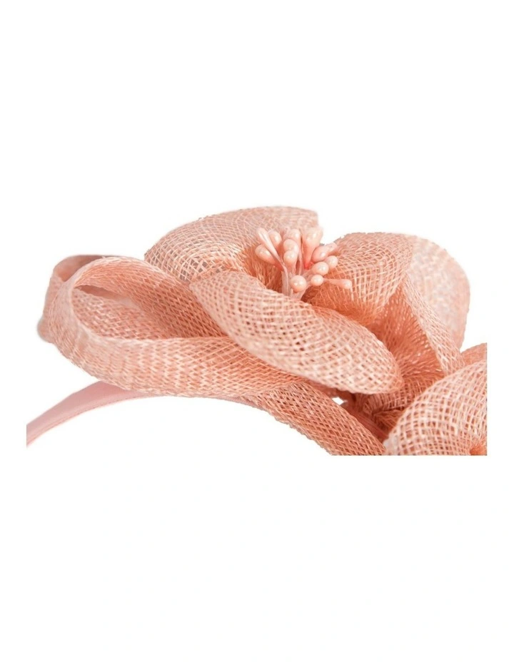 Coral Floral Sinamay Headband by Max Alexander MA1029CR image 2