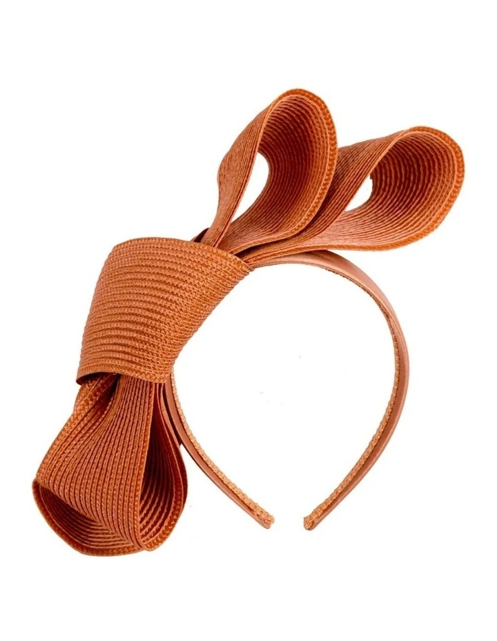 Rust Sculptural Bow Headband by Max Alexander MA1027RU image 1