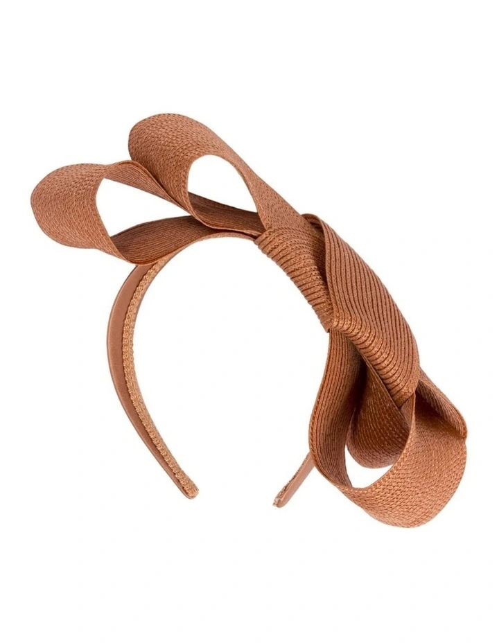 Rust Sculptural Bow Headband by Max Alexander MA1027RU image 3