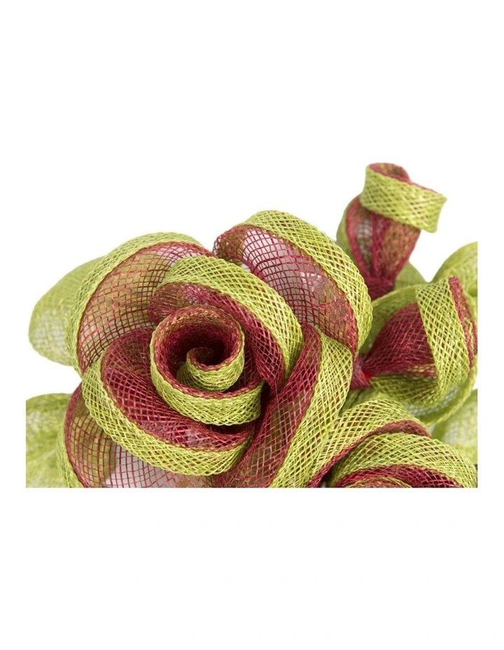 Luxury Lime and Wine Sinamay Rose Fascinator by Max Alexander MA1000LIW image 2