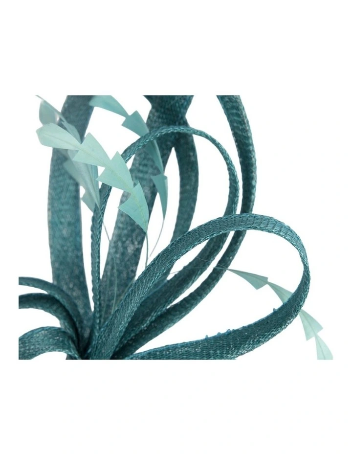 Teal Sinamay Fascinator by Max Alexander MA1023TE image 2