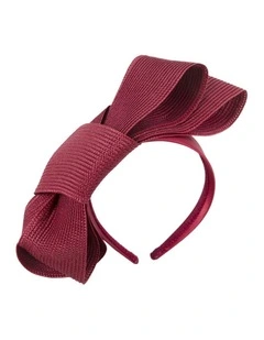Wine Sculptural Bow Headband by Max Alexander MA1027WN