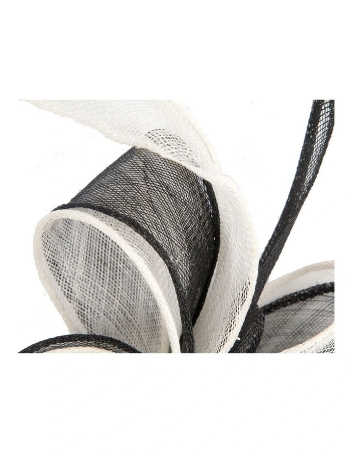 Black & White Two-Tone Sinamay Fascinator by Max Alexander MA1017BW image 2