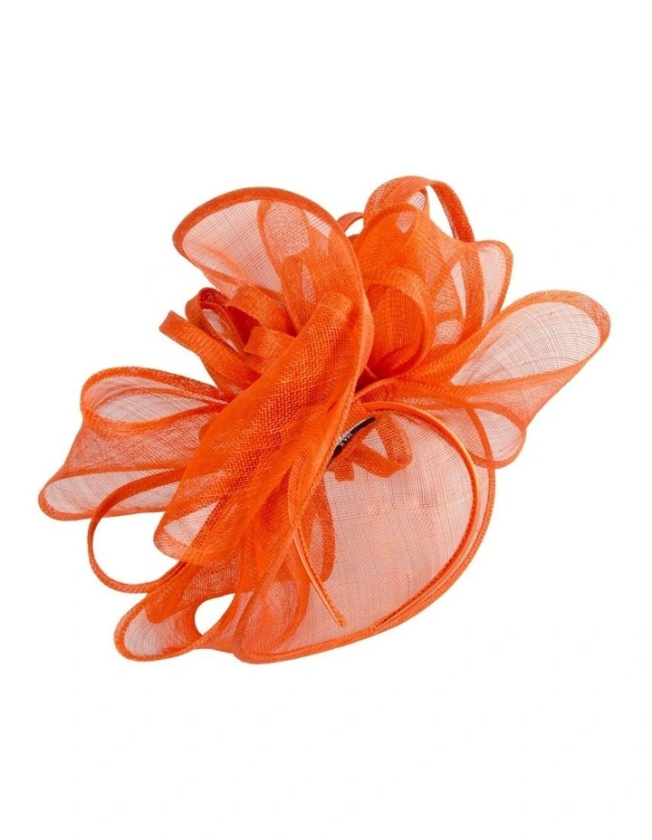 Orange Sinamay Fascinator by Max Alexander MA1002OR image 1