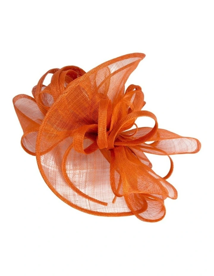 Orange Sinamay Fascinator by Max Alexander MA1002OR image 4