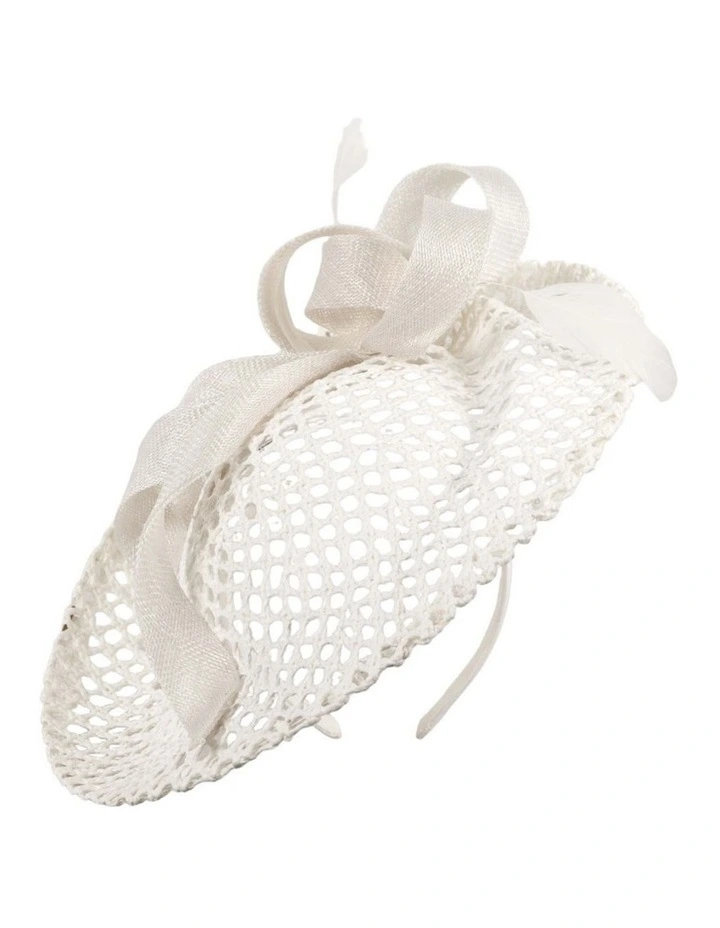 Max Alexander white plate fascinator MA930W image 1