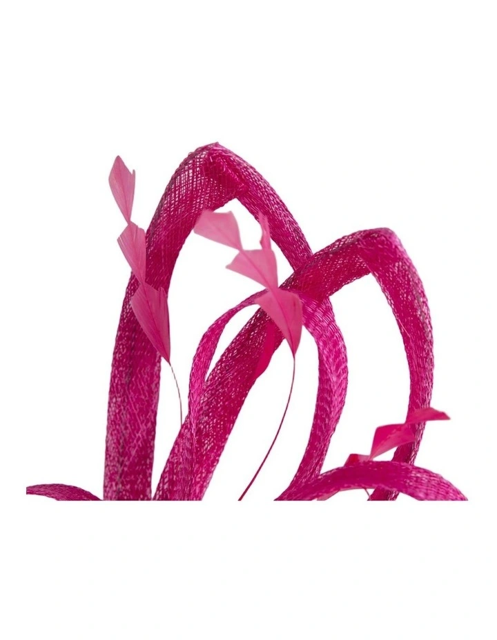 Fuchsia Sinamay Fascinator by Max Alexander MA1023F image 2