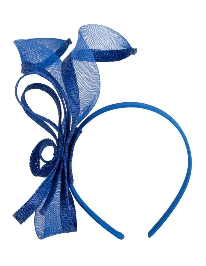 Petite Royal Blue Sinamay Fascinator by Max Alexander MA1028RB image 1
