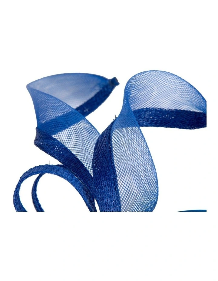 Petite Royal Blue Sinamay Fascinator by Max Alexander MA1028RB image 2