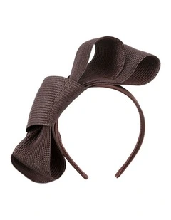 Chocolate Sculptural Bow Headband by Max Alexander MA1027BR