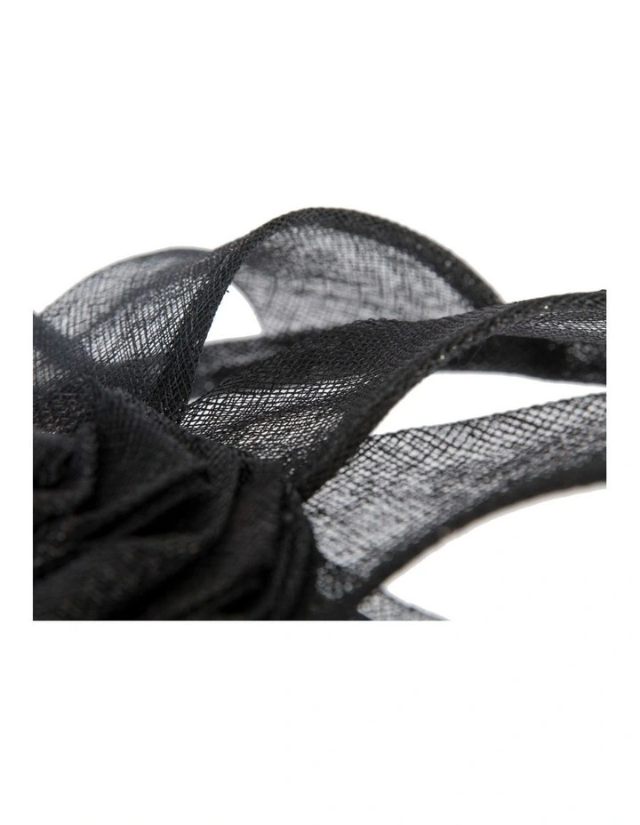 Black Sinamay Fascinator by Max Alexander MA1003B image 3