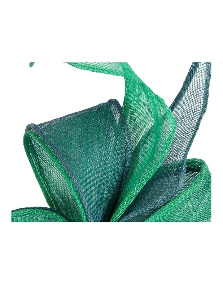 Teal & Green Two-Tone Sinamay Fascinator by Max Alexander MA1017TEG image 2