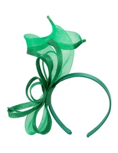 Petite Green Sinamay Fascinator by Max Alexander MA1028GRN
